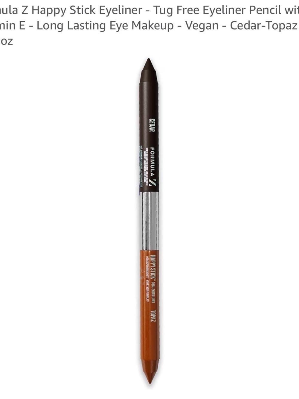 Formula Z Dual-Ended Happy Stick Eyeliner — Cedar (Deep Brown) & Topaz (Copper)